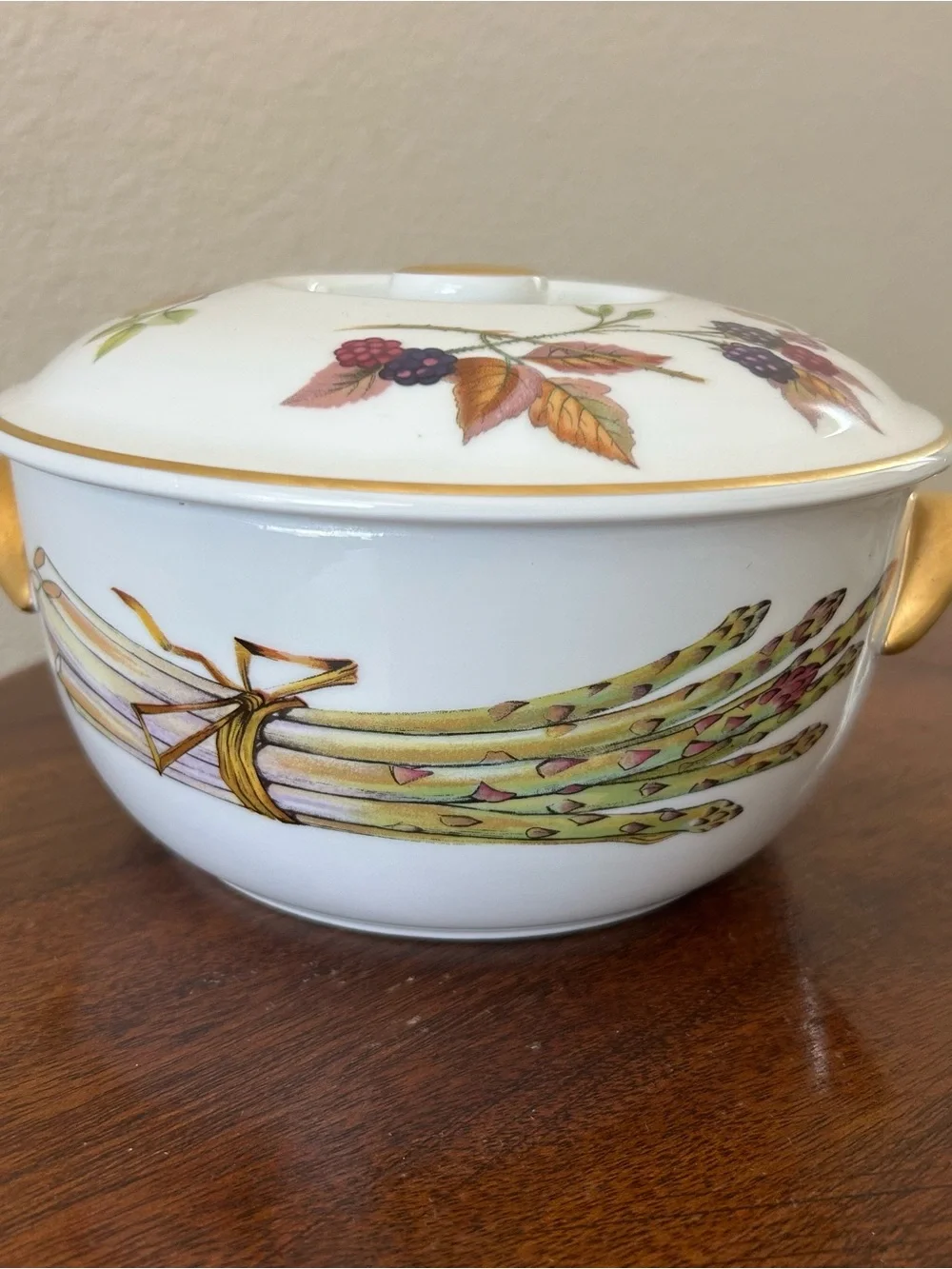 Vintage Royal Worcester Evesham 1 Qt Covered Casserole – Asparagus & Chestnut